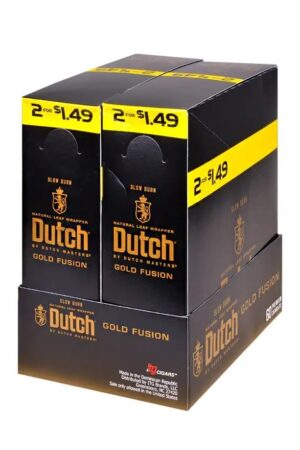 Dutch Masters Foil Fresh Gold Fusion Cigarillos 30 Packs of 2