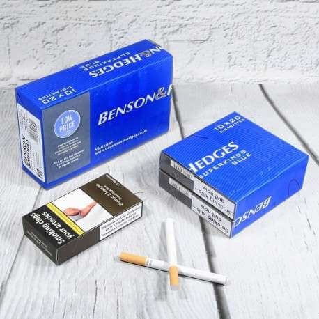 Benson Hedges 200 Superkings Blue Cigarettes 10 Packs One Sleeve 1 1