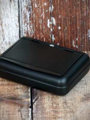 Tobacco Tin with Paper Holder – Matte Black