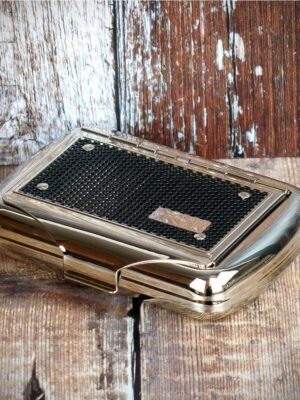 Tobacco Tin with Paper Holder – Mesh Finish
